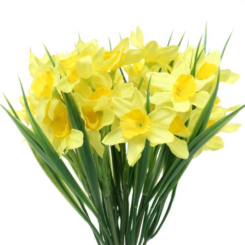 Floristik24 Narcisse jaune 27cm 12pcs décoration de table