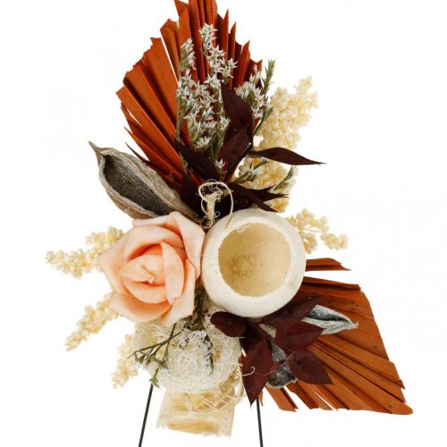 Article Composition funéraire Fleurs séchées exotiques 3vtes 24pcs