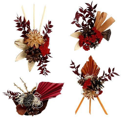 Article Compositions florales pour deuil Fleurs séchées 4 ass. 28pcs