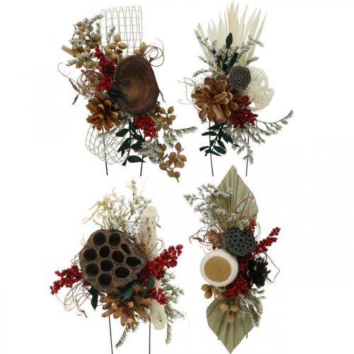 Article Compositions funéraires en matériaux naturels exotiques 4 fois assortis 28 pcs