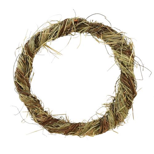 Article Couronne naturelle couronne de vigne avec couronne décorative en foin Ø29cm 2pcs