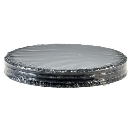 Article Assiette en ardoise naturelle plateau rond en pierre noire Ø20cm 4 pcs