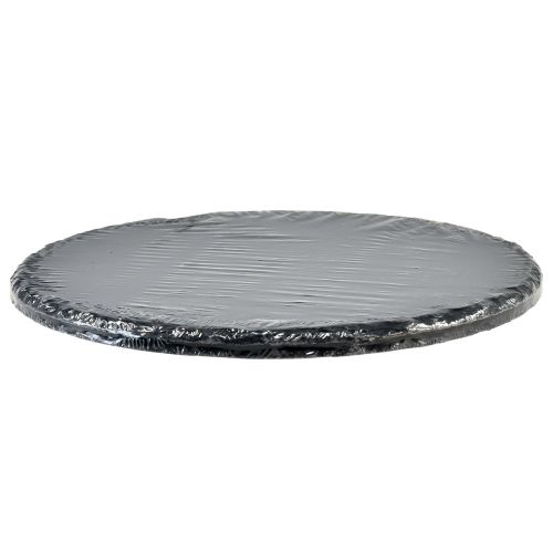 Article Assiette en ardoise naturelle plateau rond en pierre noir Ø25cm 2pcs