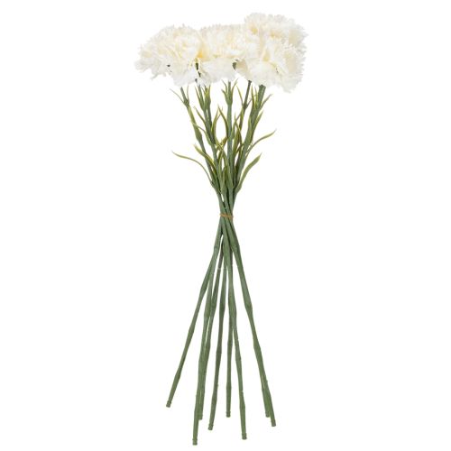 Kleur : rose, Matériau : polyester et plastique - Lot de 8 œillets artificiels de 56 cm pour compositions florales | Floristik24.fr