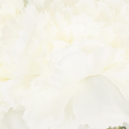 Kunstificiel bouquet d'œillets blancs 40 cm, 4 pièces | Floristik24.fr