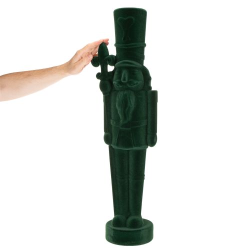 Nutcracker figurine en feutrine verte 77 cm décoration de Noël intérieure | Floristik24.fr