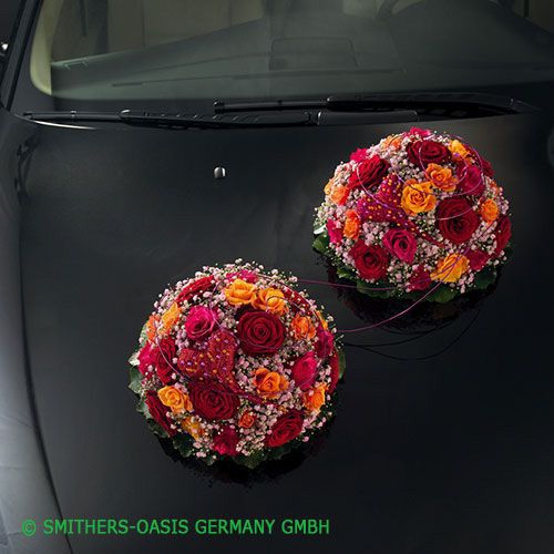 Article Arrangement de capot de voiture en mousse florale Ø20cm 2 pièces