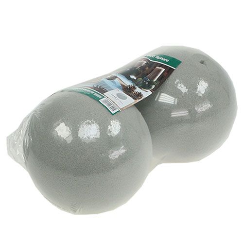 Article Boule en mousse florale à sec enfichable gris Ø16cm 2 pcs