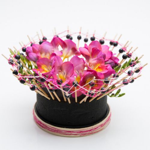 Floristik24 Bouchon cylindre mousse florale matériau noir Ø28cm H5cm 2pcs