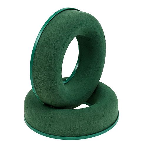 Article Couronne d'anneaux en mousse florale vert H2,5cm Ø17cm 6 pcs