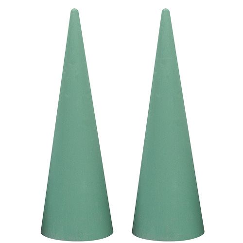 Article Mousse florale en forme de cône H50cm Ø15cm 2 pièces