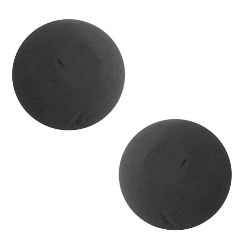 Floristik24 Boule en mousse florale plug-in masse noire Ø16cm 2 pièces
