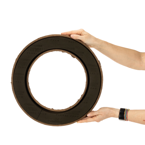 Anneau de mousse florale OASIS® Renewal® Biolit®, 40 cm, noir, pour couronnes, lot de 2 | Floristik24.fr