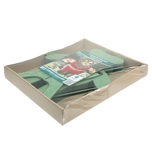 Article Figurine florale en mousse Teddy avec support 48,5cm x 42cm H5cm 1 pc