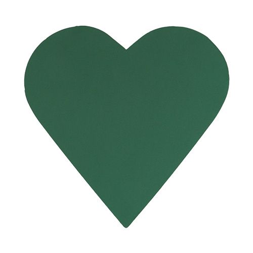 Floristik24 Coeur en mousse florale matériau enfichable 3D vert 38cm x 37cm x 8cm 2 pcs