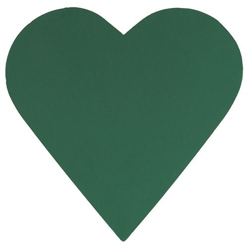 Article Matériau enfichable coeur en mousse florale vert 53cm 2 pièces décoration de mariage