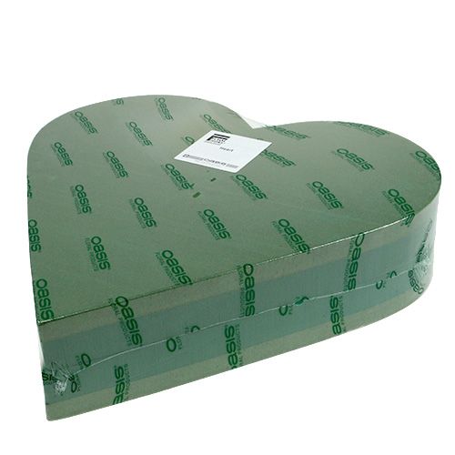 Article Matériau enfichable coeur en mousse florale vert 53cm 2 pièces décoration de mariage