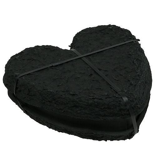 Article Coeur en mousse florale noir 33 cm 2 pièces décoration de mariage