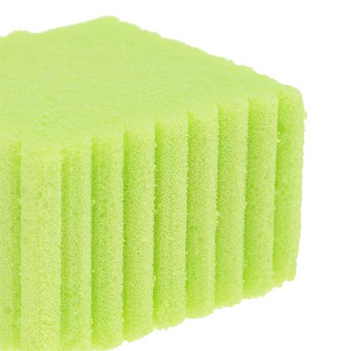 Floristik24 Canapés en mousse florale vert clair H3cm 5cm-7cm 45pcs