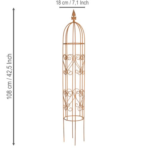 Article Treillis de jardin, support pour rosiers et autres plantes grimpantes, idéal pour l'aménagement paysager, 108 cm, lot de 2.