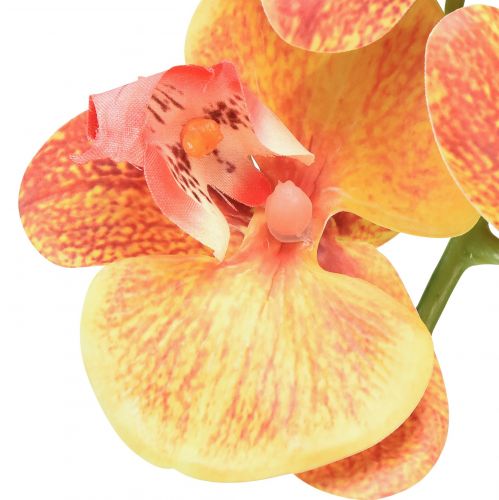 Article Orchidée artificielle Phalaenopsis flambée rouge jaune 78cm