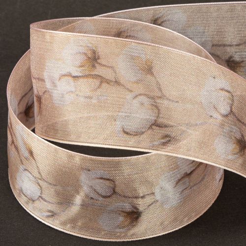Article Ruban organza coton fleurs ruban décoratif rose 40mm 15m