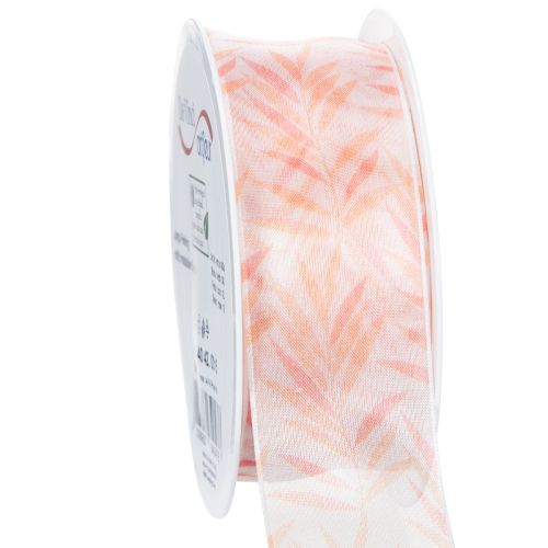 Ruban d'organza, ruban de mousseline, orange jungle, 40 mm, 15 m
