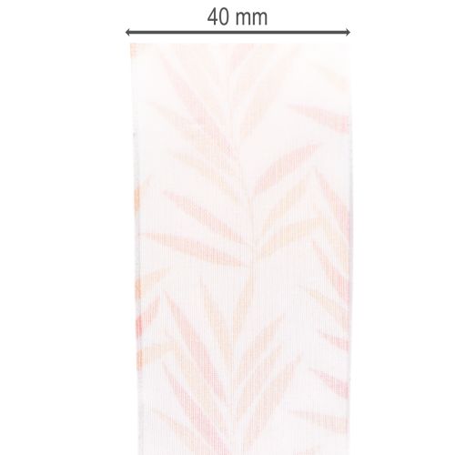 Article Ruban d'organza, ruban de mousseline, orange jungle, 40 mm, 15 m