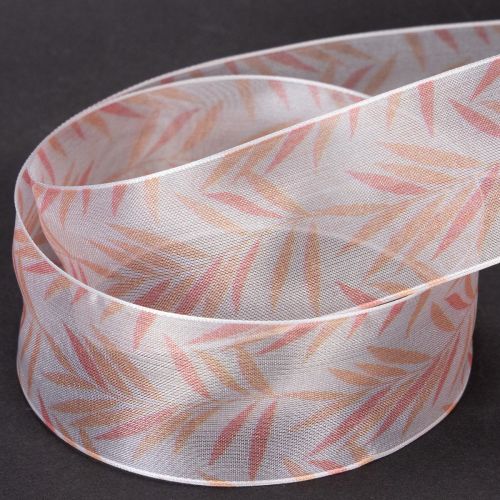 Article Ruban d'organza, ruban de mousseline, orange jungle, 40 mm, 15 m