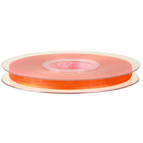 Article Ruban organza ruban cadeau ruban orange lisière 6mm 50m