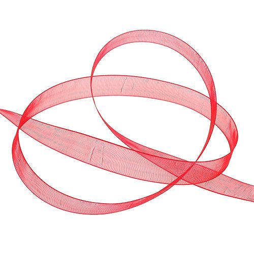 Article Ruban organza avec lisière 1,5 cm 50 m rouge