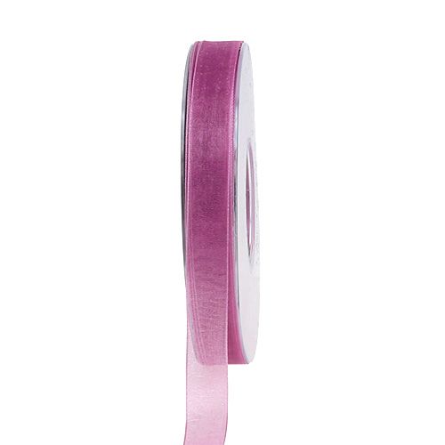 Article Ruban en organza aubergine 15 mm 50 m