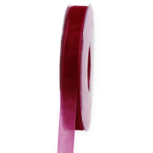 Article Ruban Organza Bordeaux 15mm 50m