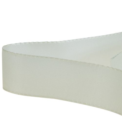 Floristik24 Ruban déco ruban cadeau crème ruban selvedge 25mm 3m