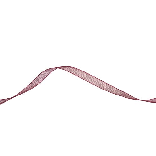Floristik24 Ruban Organza Ruban Nylon Bordeaux 6mm 50m