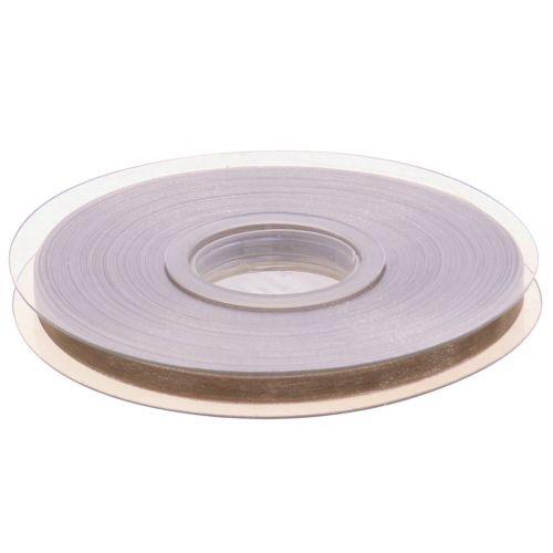 Article Ruban organza ruban cadeau beige ruban tissé bord taupe 6mm 50m