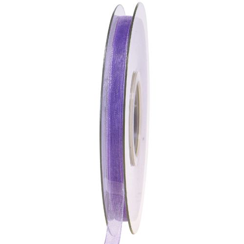 Article Ruban organza ruban cadeau ruban violet lisière 6mm 50m