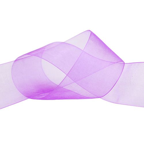 Floristik24 Ruban organza avec lisière 4cm 50m violet