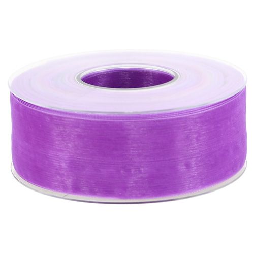 Floristik24 Ruban organza avec lisière 4cm 50m violet