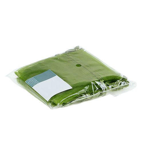 Floristik24 Sachets organza vert 12cm x 9cm 10p