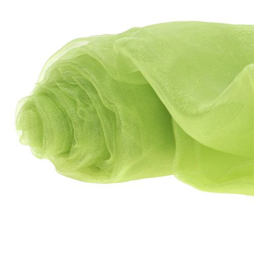 Floristik24 Tissu de décoration organza vert 150cm x 300cm