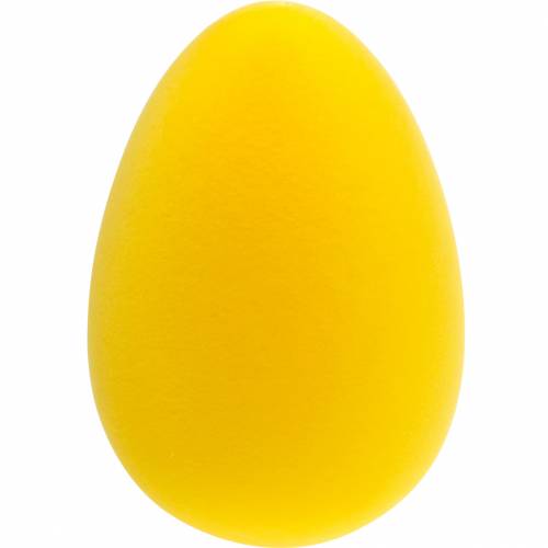 Floristik24 Oeuf de Pâques jaune H40cm Décoration de Pâques floquée Décoration de fenêtre de Pâques