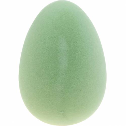 Floristik24 Oeuf de Pâques vert pastel H25cm Décoration de Pâques décoration floqué oeuf