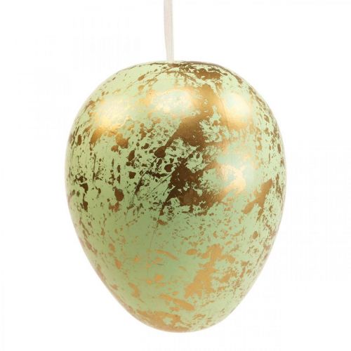 Oeuf de Pâques à suspendre oeufs déco rose, vert, or 12cm 4pcs