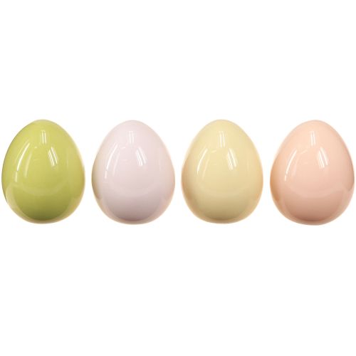 Floristik24 Oeufs de Pâques oeufs en céramique décoration pastel brillant 5×6cm 8 pcs