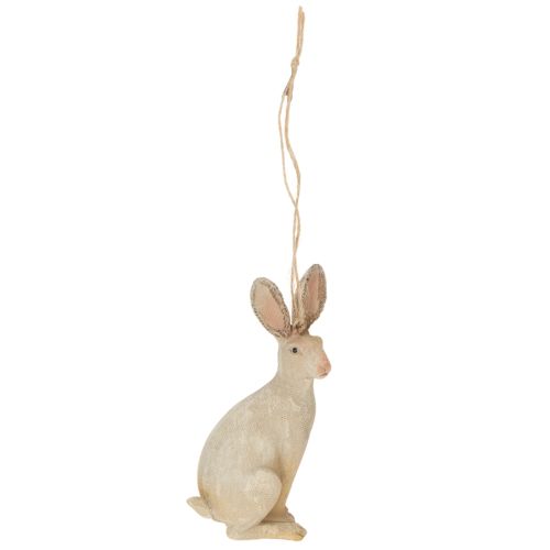 Floristik24 Figurine lapin de Pâques à suspendre décoration de Pâques polyrésine H9,5cm 4pcs