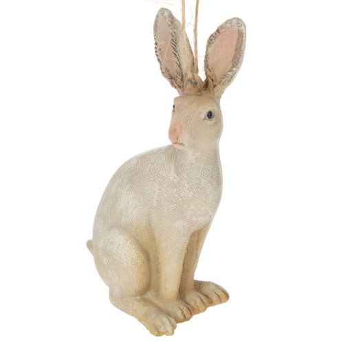 Article Figurine lapin de Pâques à suspendre décoration de Pâques polyrésine H9,5cm 4pcs