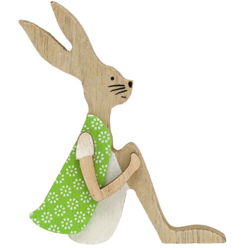 Article Lapin de Pâques en bois assis 11cm 8 pcs