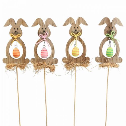 Article Bois de lapin de Pâques, bouchons de fleurs Pâques, bouchons de lapin 8,5 cm 12pcs