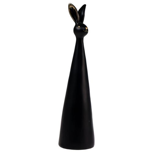 Lapin de Pâques noir or Lapin de décoration de Pâques Ø10cm H42cm